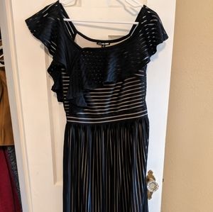 Black midi dress